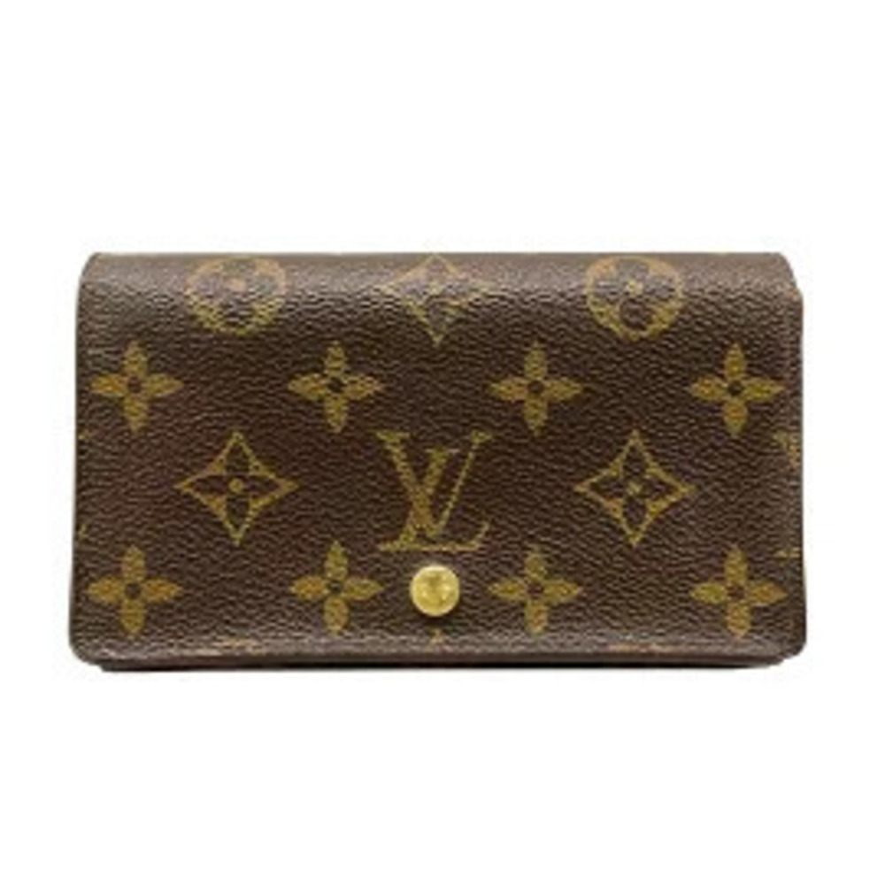 LOUIS VUITTON Porte Monnaie Billet Tresor Bi fold Wallet Leather